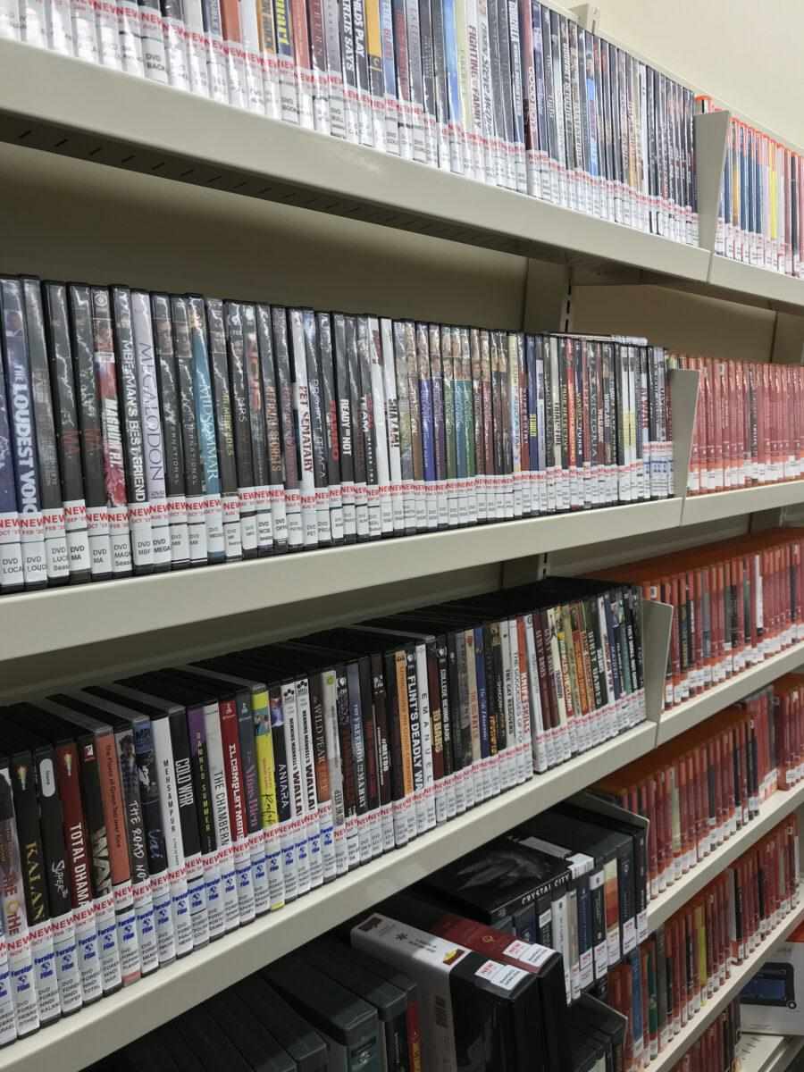 Our DVDs on display