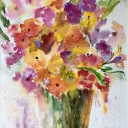 GALINA MELNIK Summer Bouquet Watercolor 9”x12”